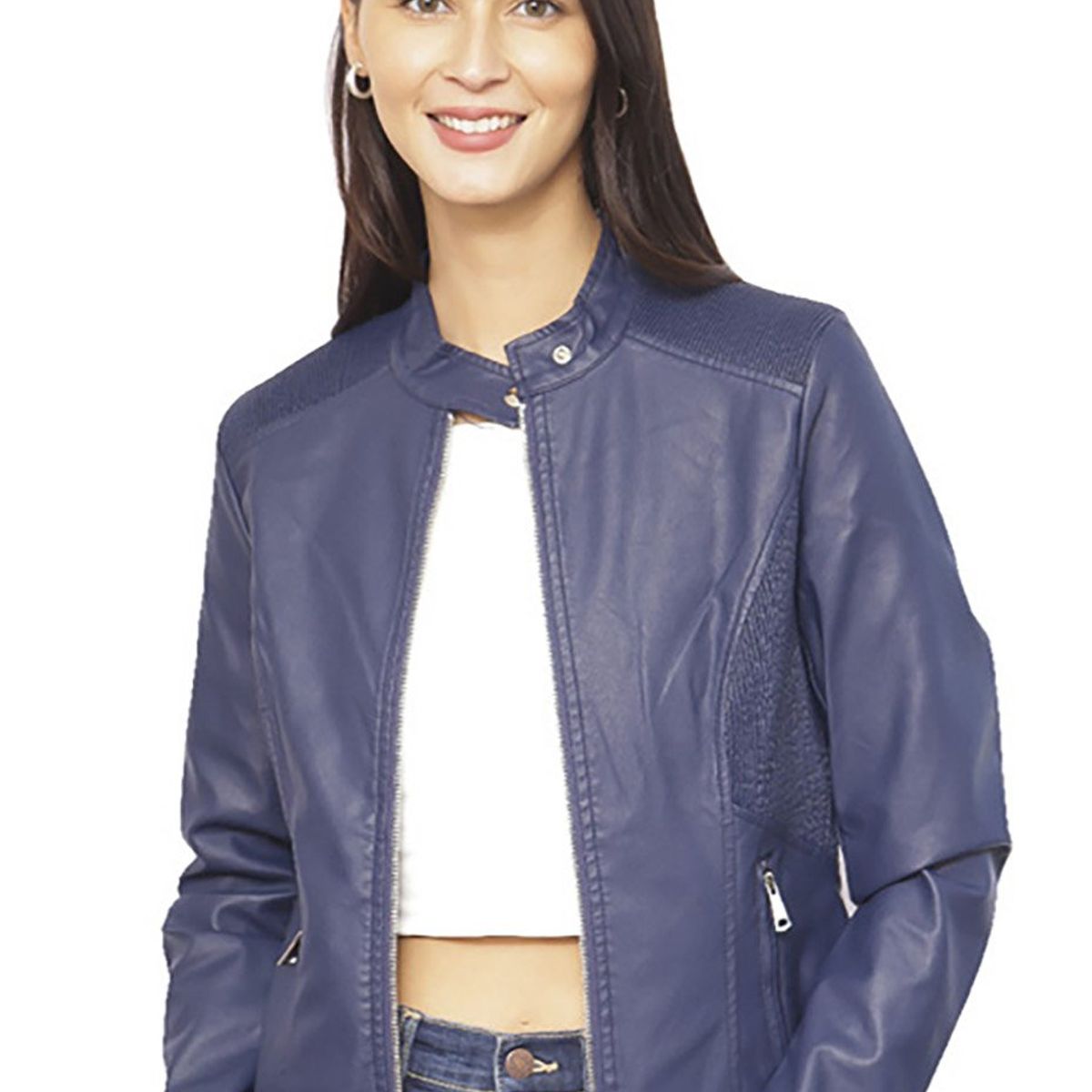 TODOPIEL - Chaqueta de Ecocuero Mujer Azul Marino Todopiel