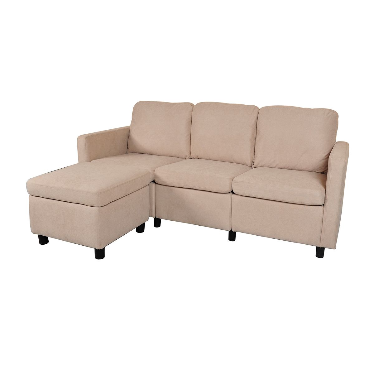NOVAHUS - SOFA DE TRES CUERPOS BEIGE