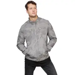 TODOPIEL - Chaqueta de Ecocuero Hombre Gris