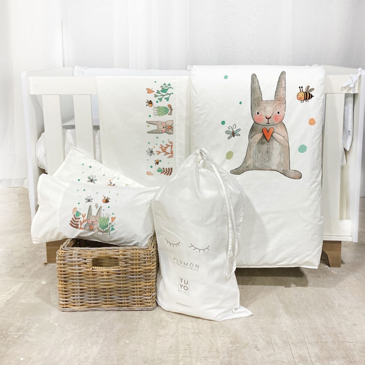 TUYO PRINT - Set Cama Transición Conejito - Tuyo Print