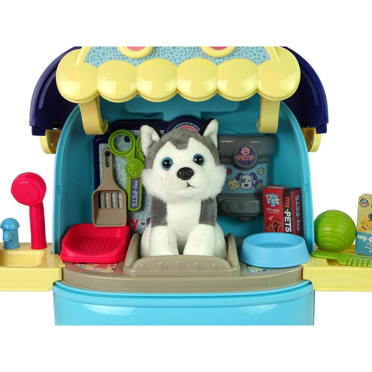 OEM - Juguete Set Maleta Con Mascota Y Accesorios 42Cm Azul