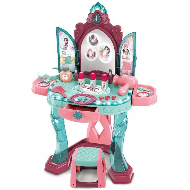 Juguete Tocador Maquillaje 6 Piezas Infantil Rosado