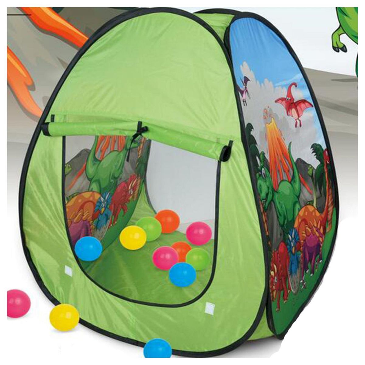 OEM - Juguete Carpa Plegable Con Pelotas Infantil Dinosaurios