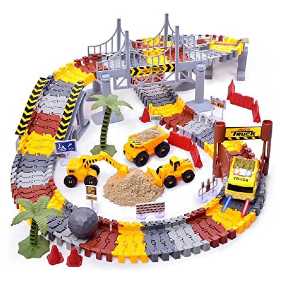 OEM - Juguete Pista De Carrera Autos De Construccion 177 Piezas