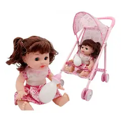 OEM - Juguete Muñeca Con Carrito Rosado Infantil