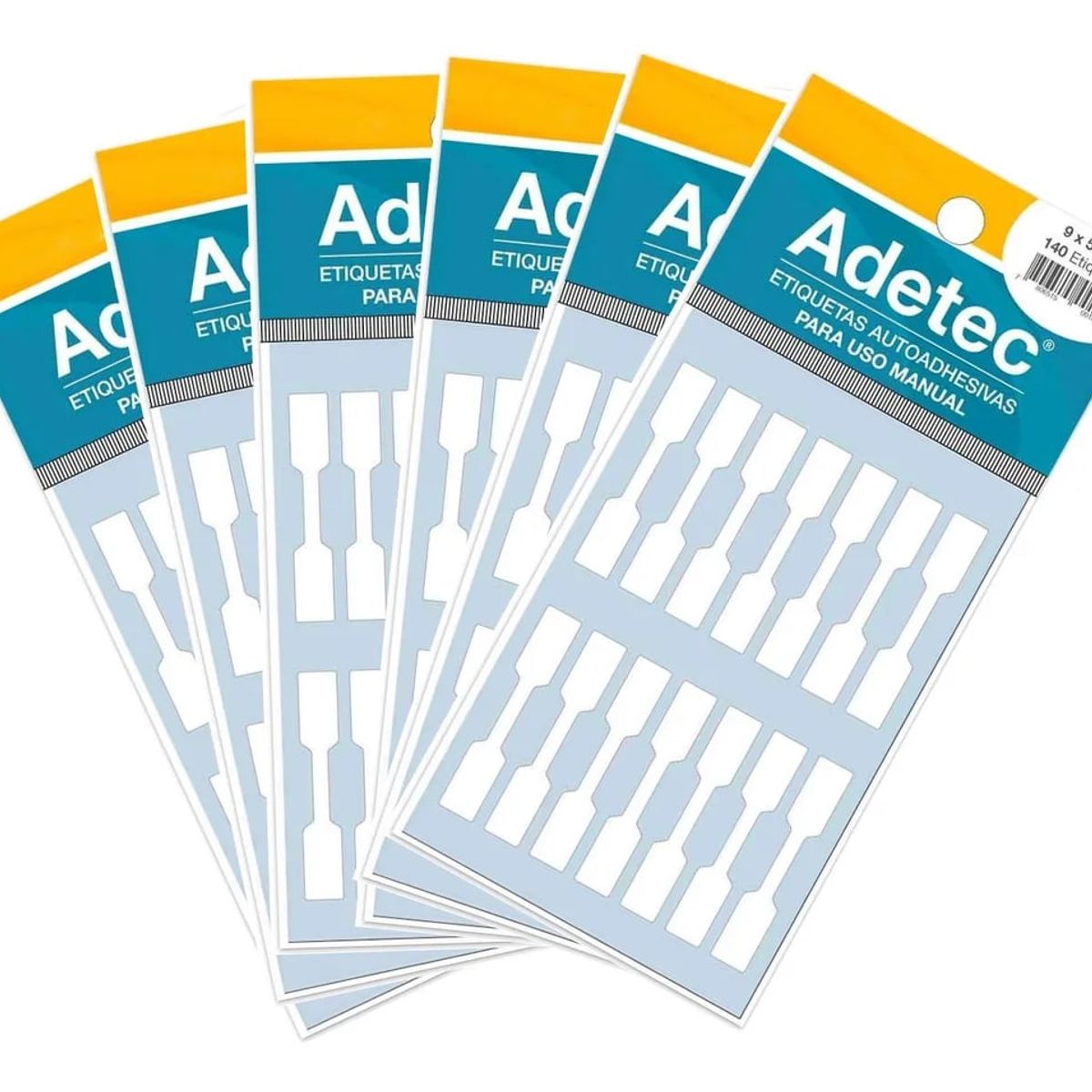 ADETEC - 840 Etiquetas Manual Blanca Para Joyas 9x53 mm 60 Hojas