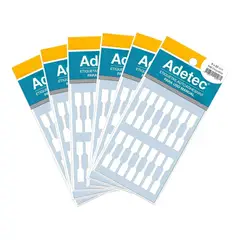 ADETEC - 840 Etiquetas Manual Blanca Para Joyas 9x53 mm 60 Hojas