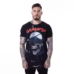 LABELLAMAFIA - Polera Negra - Estampado Calavera