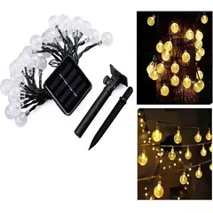 GENERICO - Guirnalda de luces 50 led Hada esfera solar luz cálida 7m