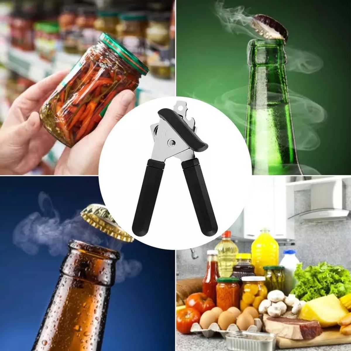 GENERICO - Abridor De Latas Abre Lata Abrelatas Manual Acero Inoxidable