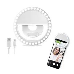 GENERICO - Aro de luz Led para celulares y tablets USB