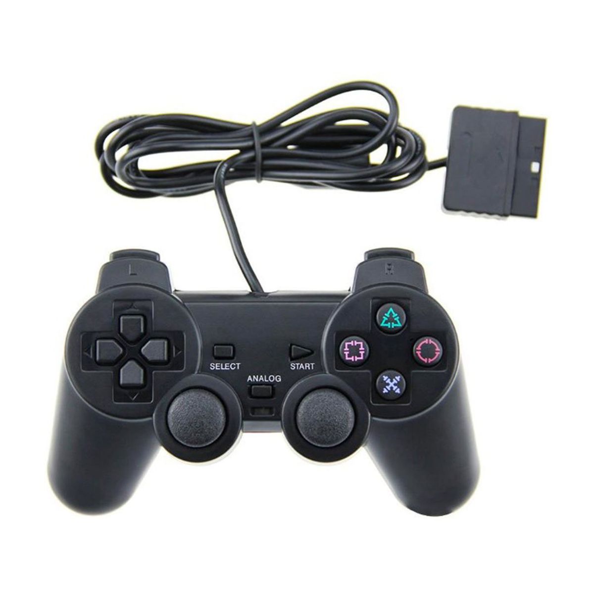 GENERICO - Joystick compatible Ps2 Control Doble Shock Negro Crazygames