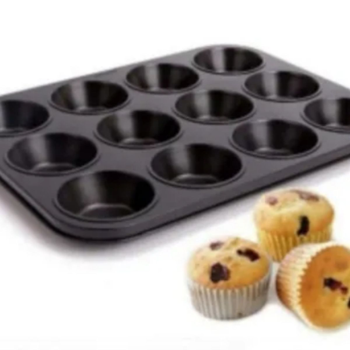 OEM - Molde Cupcakes 12 Muffins Metalico Reposteria