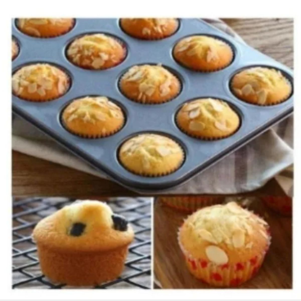 OEM - Molde Cupcakes 12 Muffins Metalico Reposteria