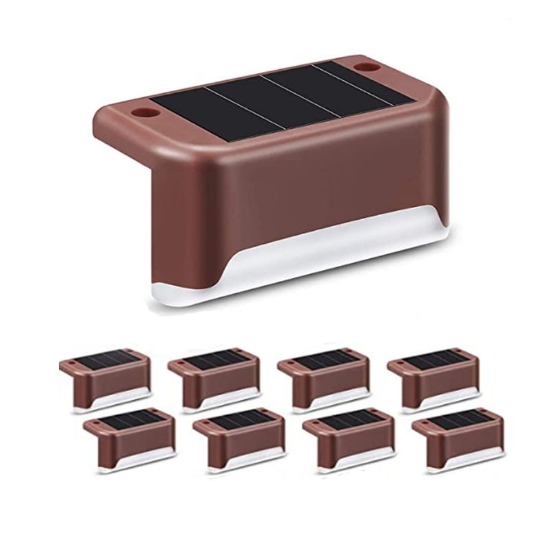 GENERICO - Apliques con luces solares Led para escaleras y cercas 8 Uds