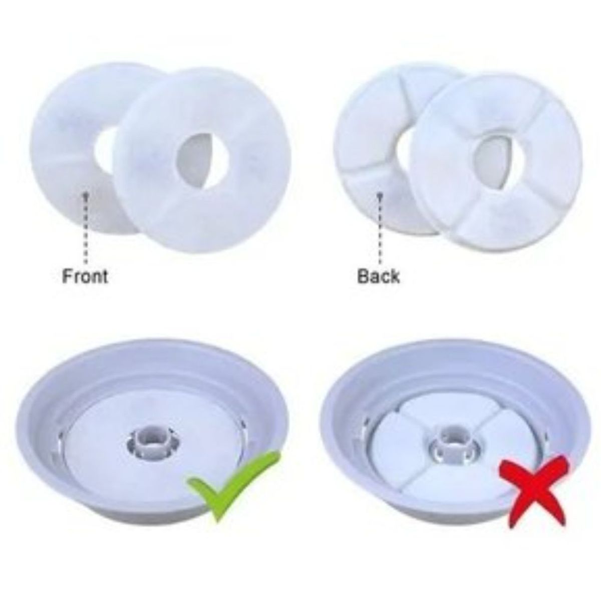 GENERICO - Pack x4 filtros bebedero fuente de agua eléctrico