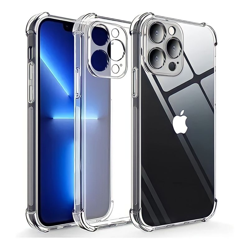 GENERICO - CARCASA PARA IPHONE 12 PRO TRANSPARENTE ANTIGOLPE PROTECTOR CAMARA