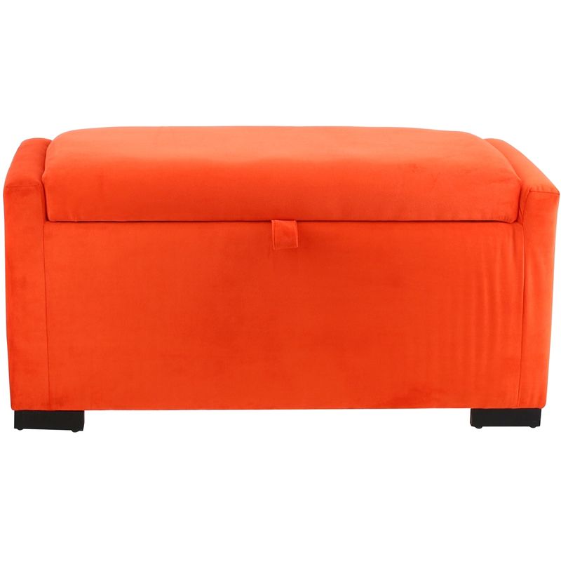 GENERICO - Banqueta Leyzy Naranjo con Baúl 105x50x45 cm de Máxima Design