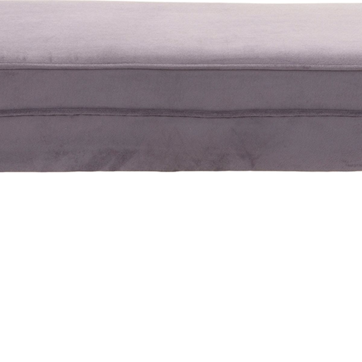 GENERICO - Banqueta Style Gris Felpa 100x40x40 cm Máxima Design