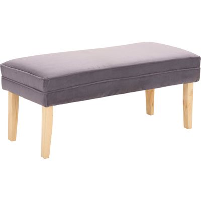 Imagen 2 del producto Banqueta Style Gris Felpa 100x40x40 cm Máxima Design