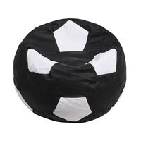 Pouf Pera Infantil Fútbol Negro-Blanco 50x50x50 Máxima Design