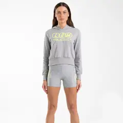 LABELLAMAFIA - Poleron Gris y Letras Amarillas