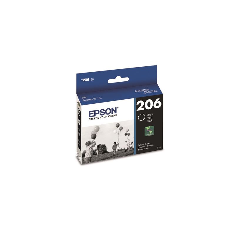 EPSON - Cartucho de Tinta Epson Modelo 206 Color Negro Original EPSON