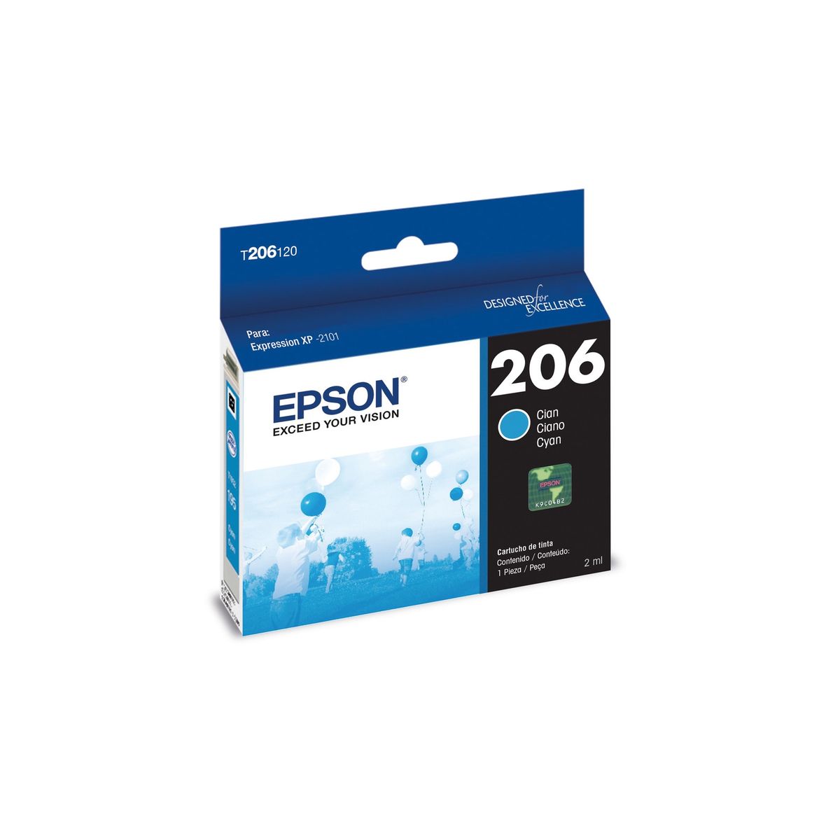 EPSON - Cartucho de Tinta Epson Modelo 206 Color Cyan Original EPSON
