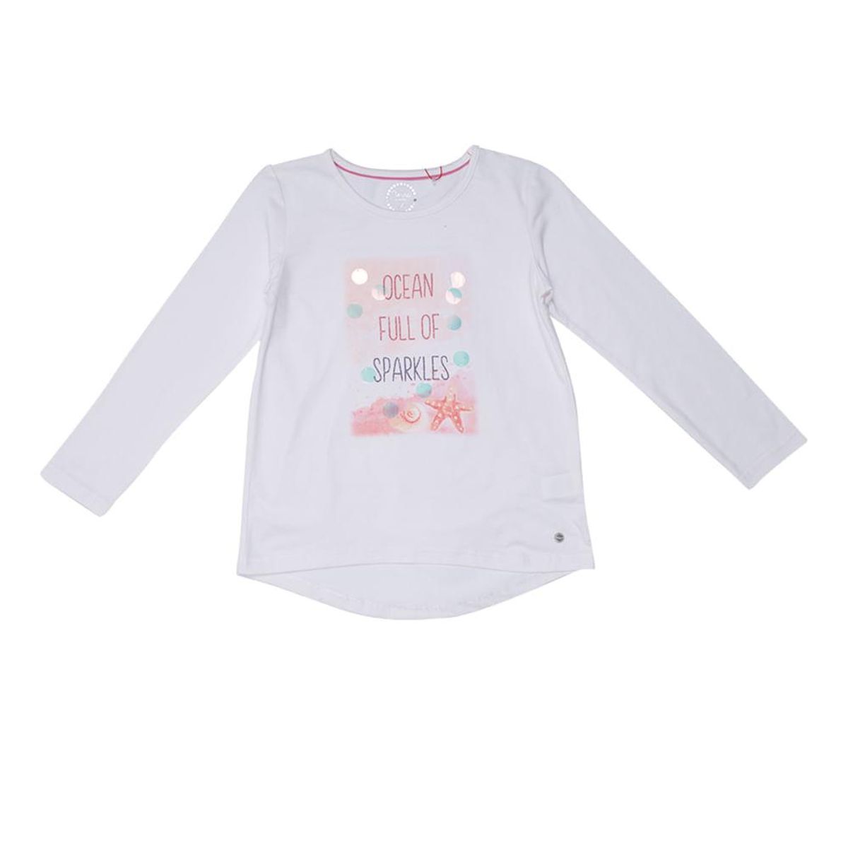 PILLIN - Polera Manga Larga Niña Blanco Pillín PILLIN