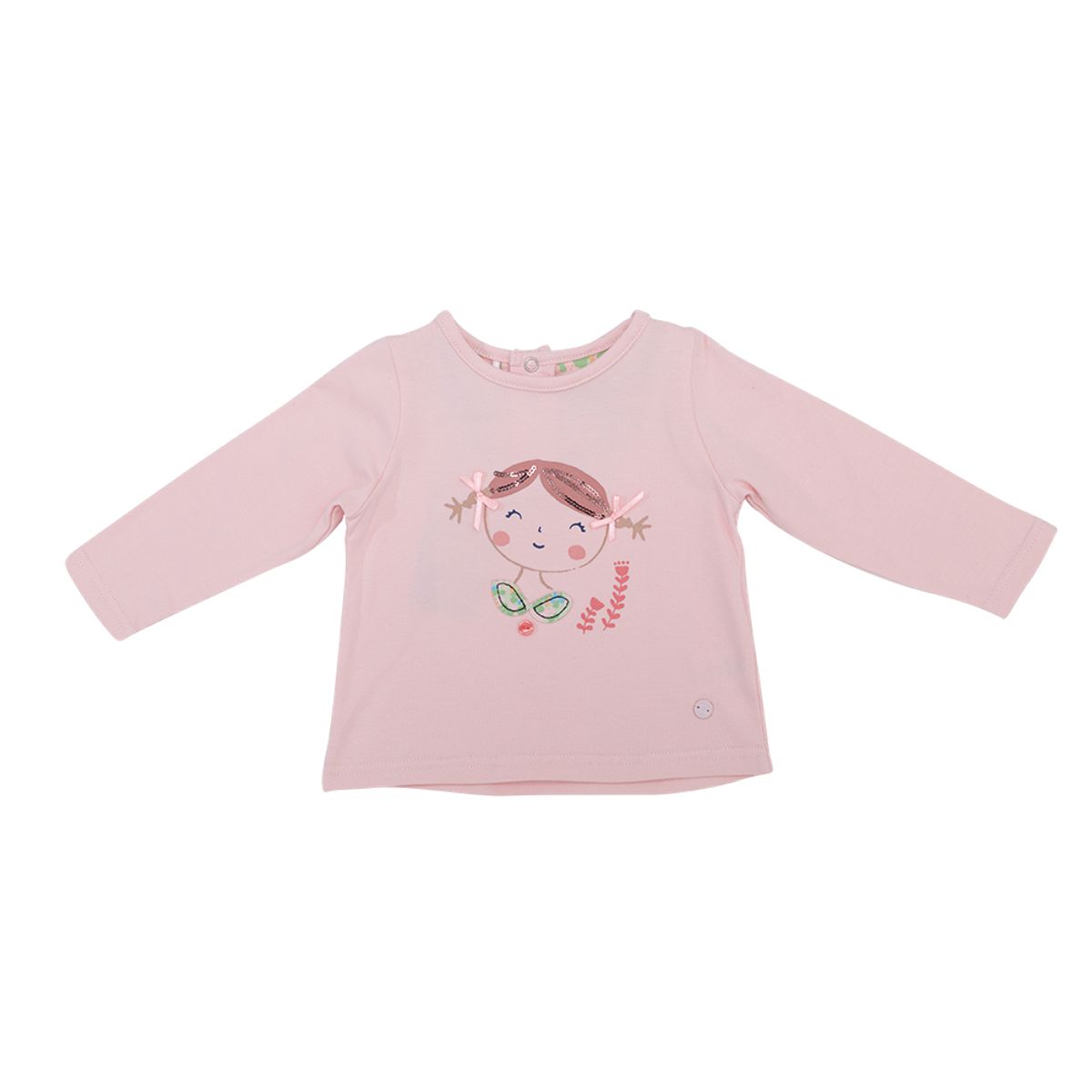 PILLIN - Polera Manga Larga Bebé Niña Rosado Pillin PILLIN