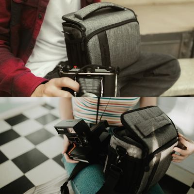 Imagen 2 del producto Bolso para Cámara Montreal con Funda Impermeable Gris Oscuro