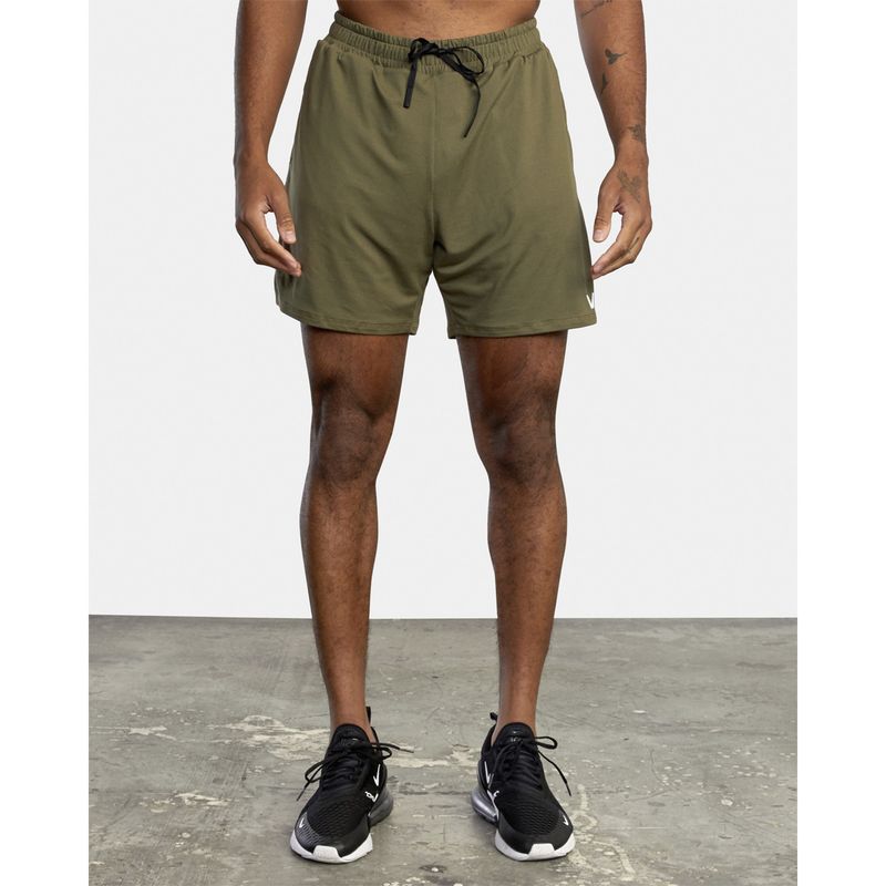 RVCA - Short Deportivo Hombre Vent Running 15" Verde RVCA