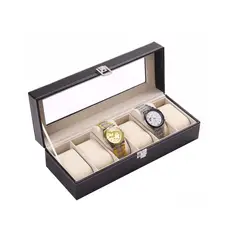 GENERICO - Caja Estuche Organizador de 6 Relojes de Lujo