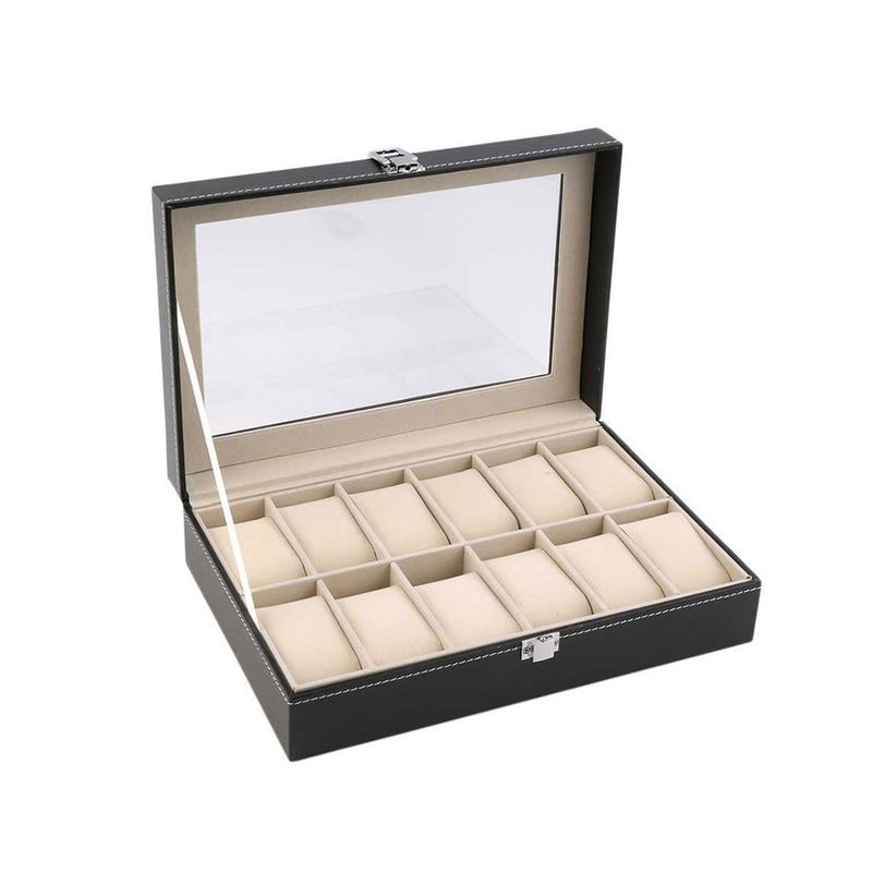 GENERICO - Caja Estuche Organizador de 12 Relojes de Lujo