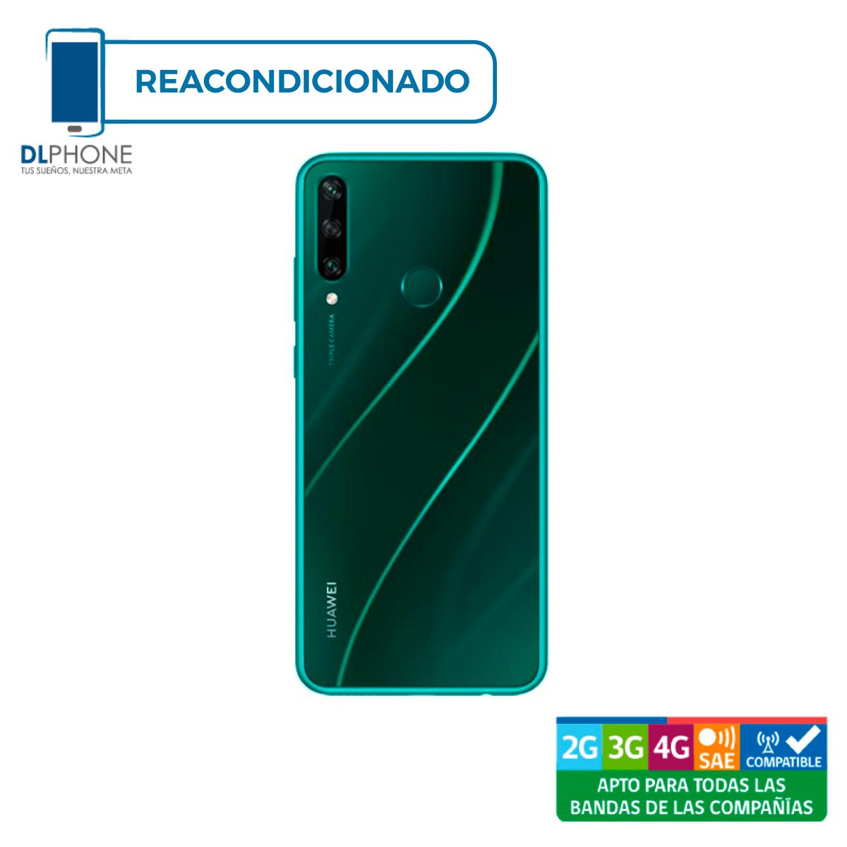 HUAWEI - Huawei Y6p 64GB Verde Reacondicionado