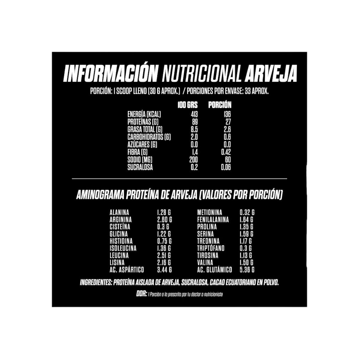 GOHARD - PROTEÍNA VEGETAL - 33 SERVICIOS - GOHARD CACAO ORGANICO