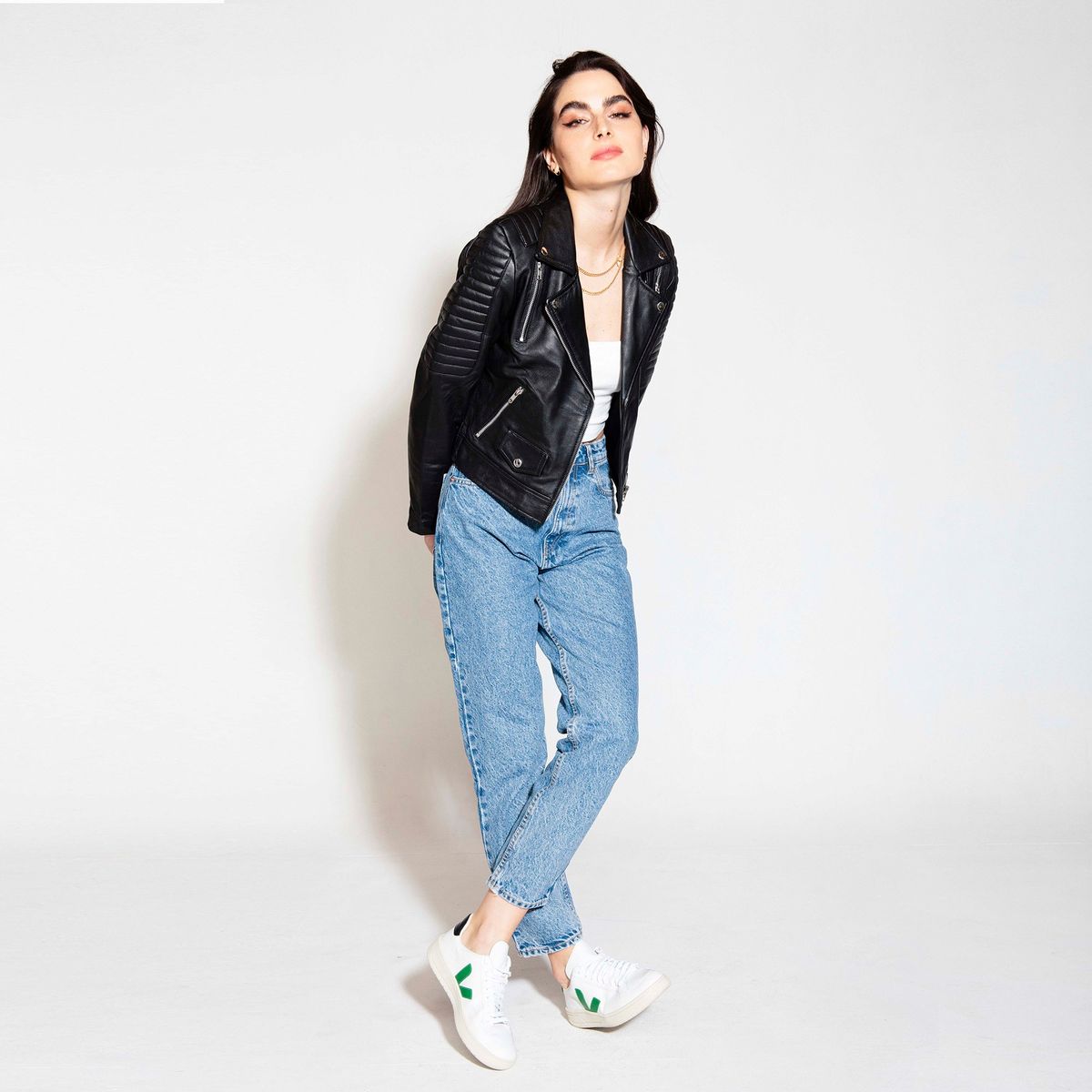 AMEN LEATHER - Chaqueta de Cuero Benibara Negra Amen