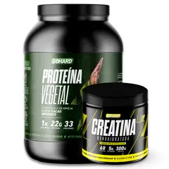 GOHARD - PROTEÍNA VEGETAL CACAO ORGANICO PACK CREATINA MONOHIDRATADA