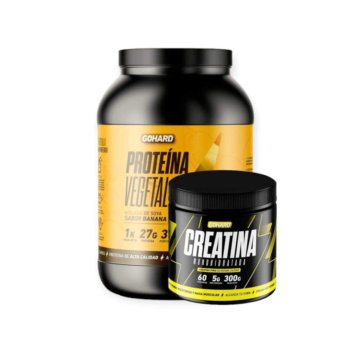 GOHARD - PROTEÍNA VEGETAL BANANA PACK CREATINA MONOHIDRATADA   GOHARD