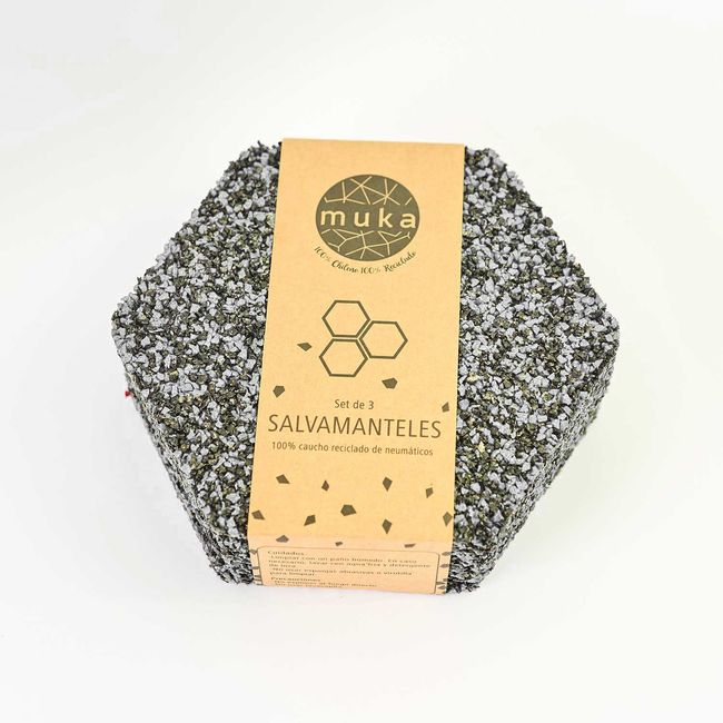 MUKA - Pack 3 Salvamanteles Acero