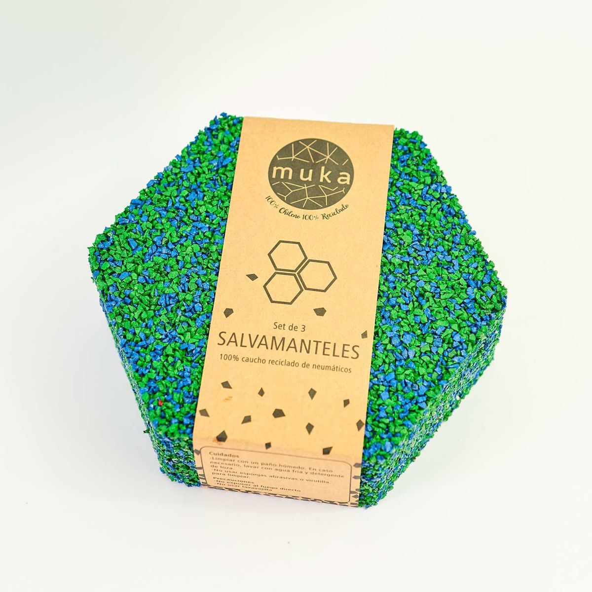 MUKA - Pack 3 Salvamanteles Oceánico