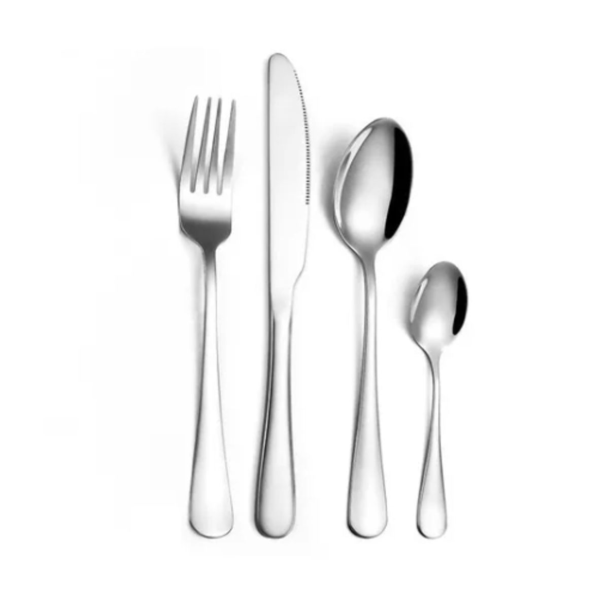 ESHOPANGIE - Set 4 Juego De Cubiertos 4 Piezas Acero Inoxidable