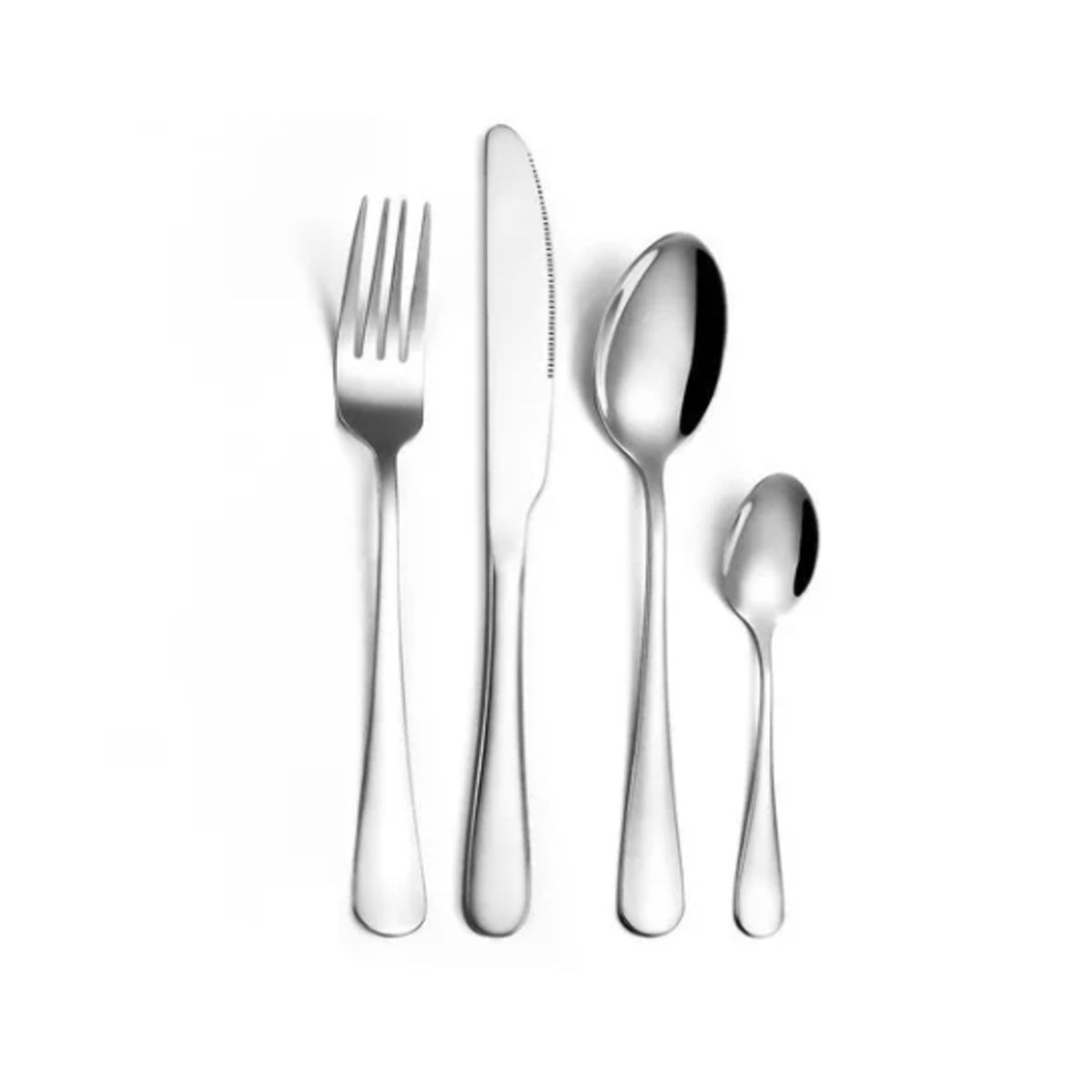 ESHOPANGIE - Set 4 Juego De Cubiertos 4 Piezas Acero Inoxidable