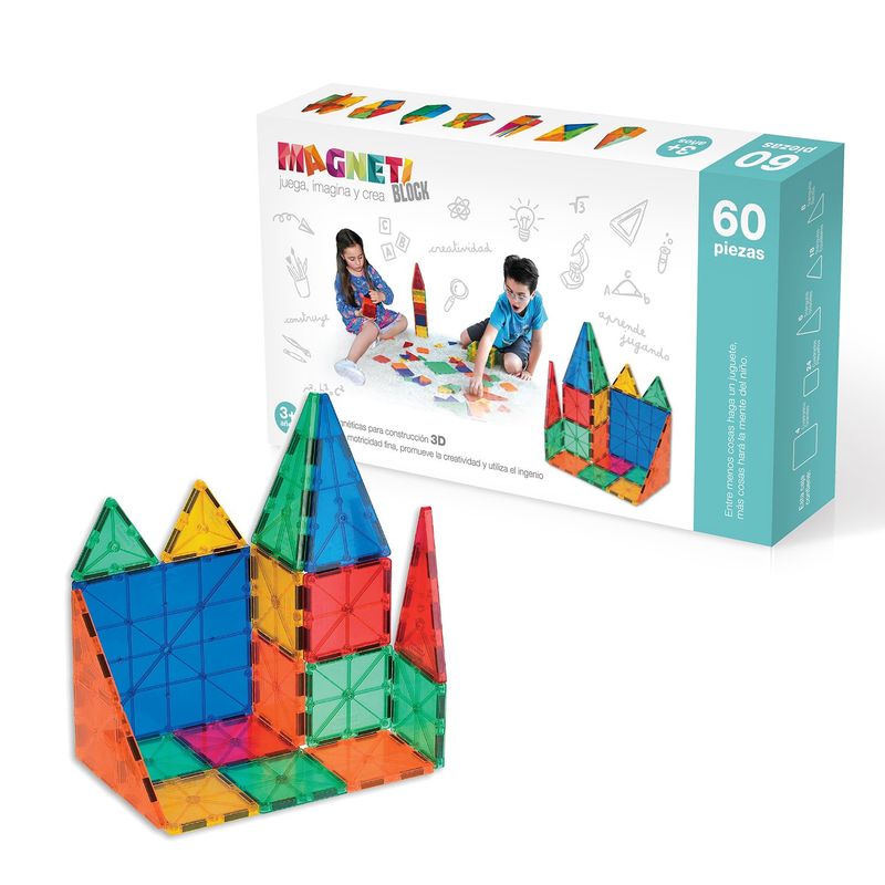 MAGNETI - Juguete Magnetico Block 60 Piezas Gm-60 Magneti - Crazygames