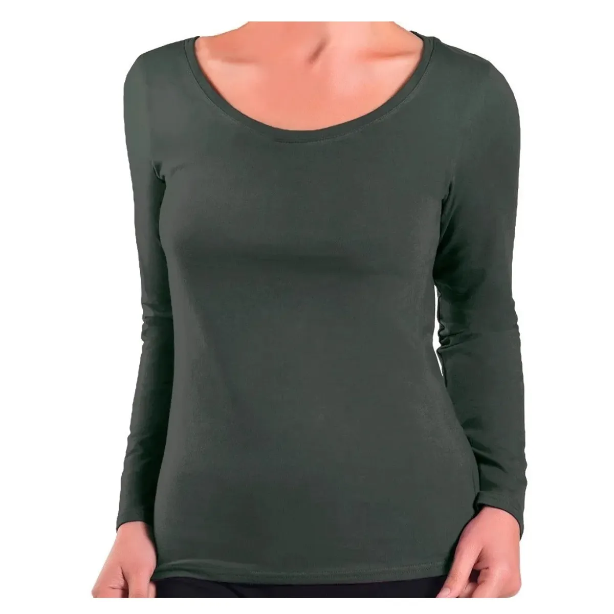 GARSIL - Pack 4 Camiseta Primera Capa De Bambú Polera Manga Larga Mujer