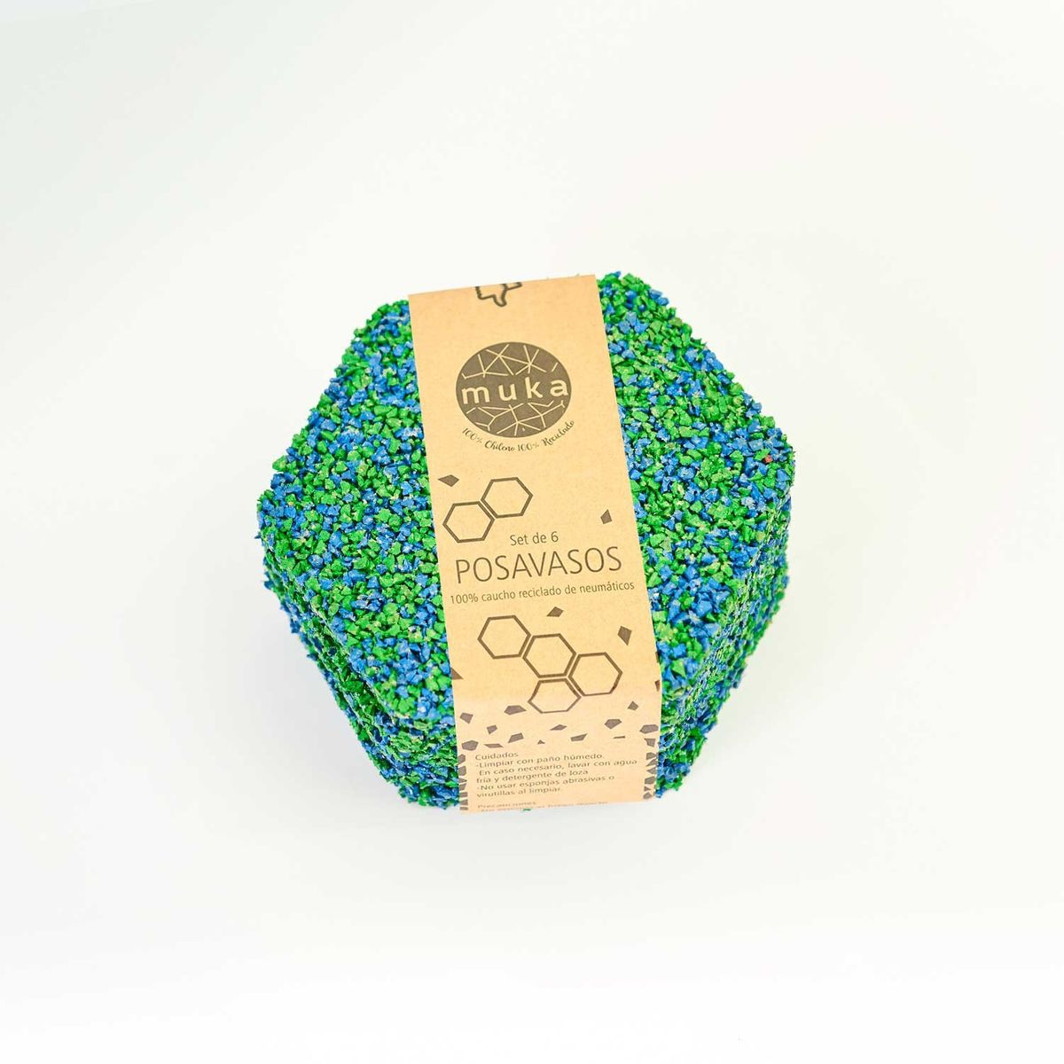 MUKA - Pack 6 Posavasos Oceánico