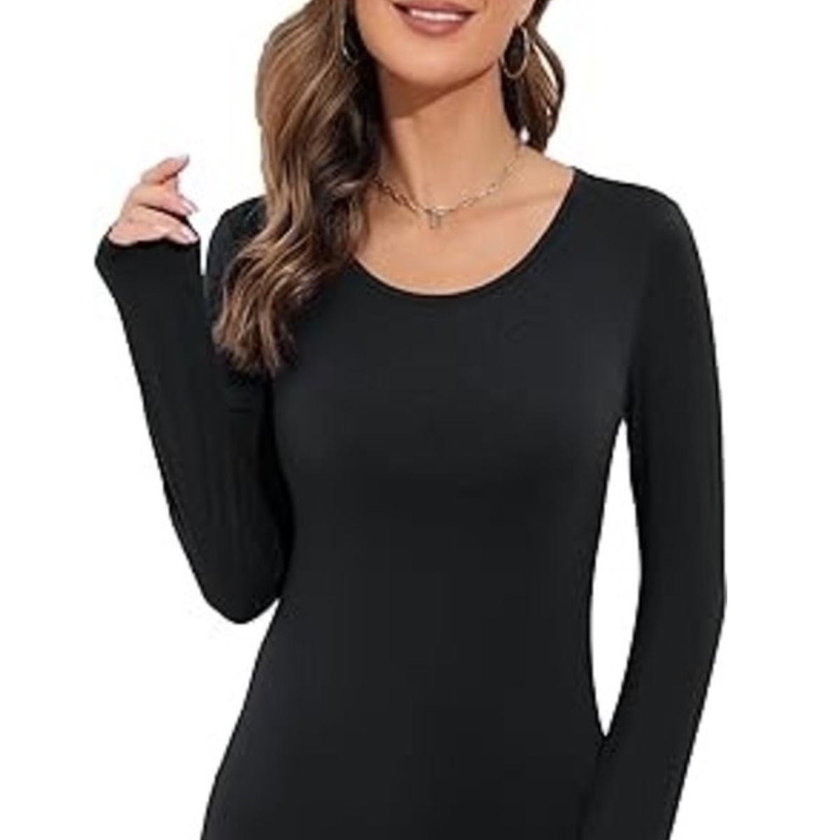 GARSIL - Camiseta Manga Larga Primera Capa De Bambú Polera Mujer