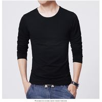 Camiseta Polera Manga Larga Primera Capa Bambú Hombre Cuello Redondo