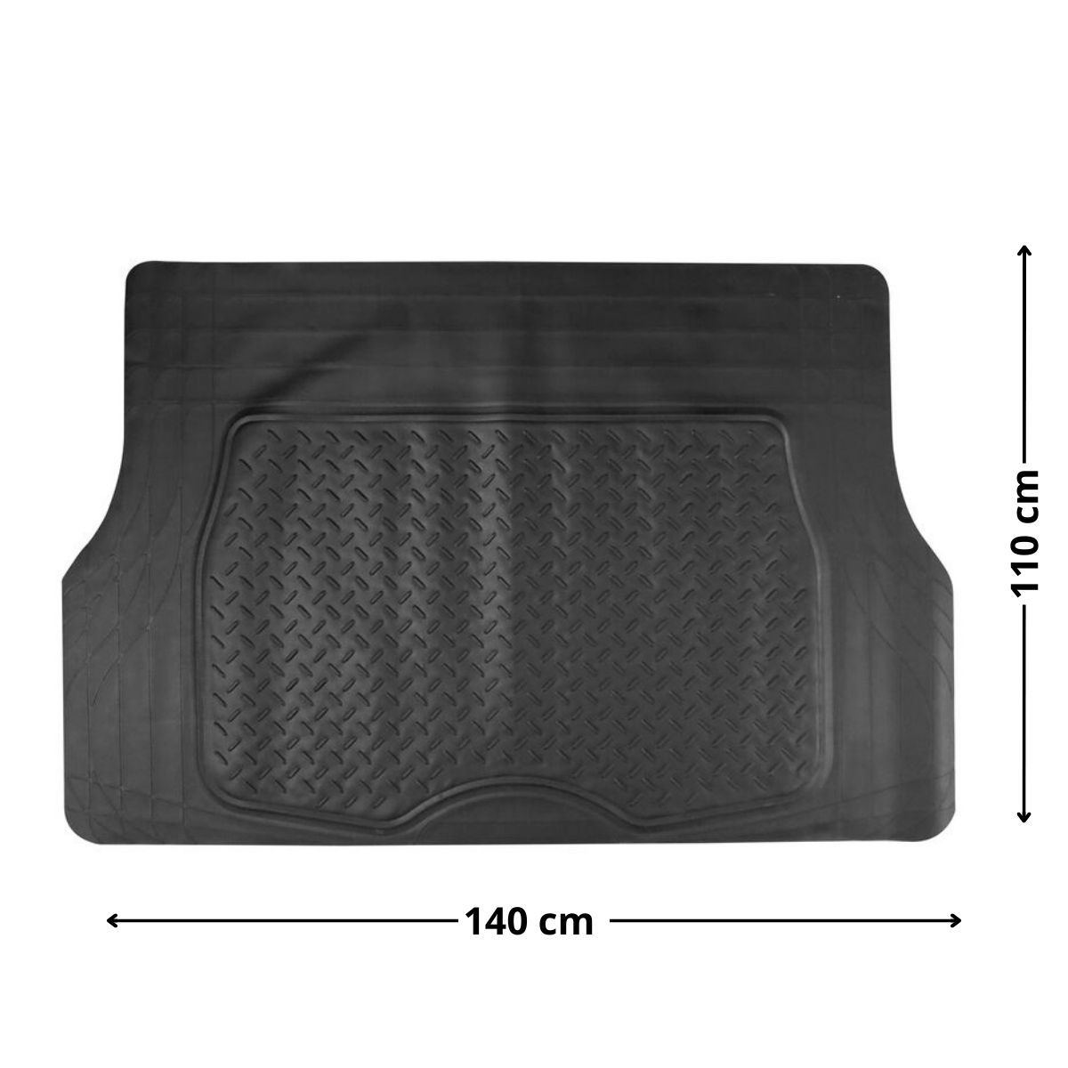 GENERICO - Piso Goma Maletero Automovil Suv 140x110cm Negro Dvp