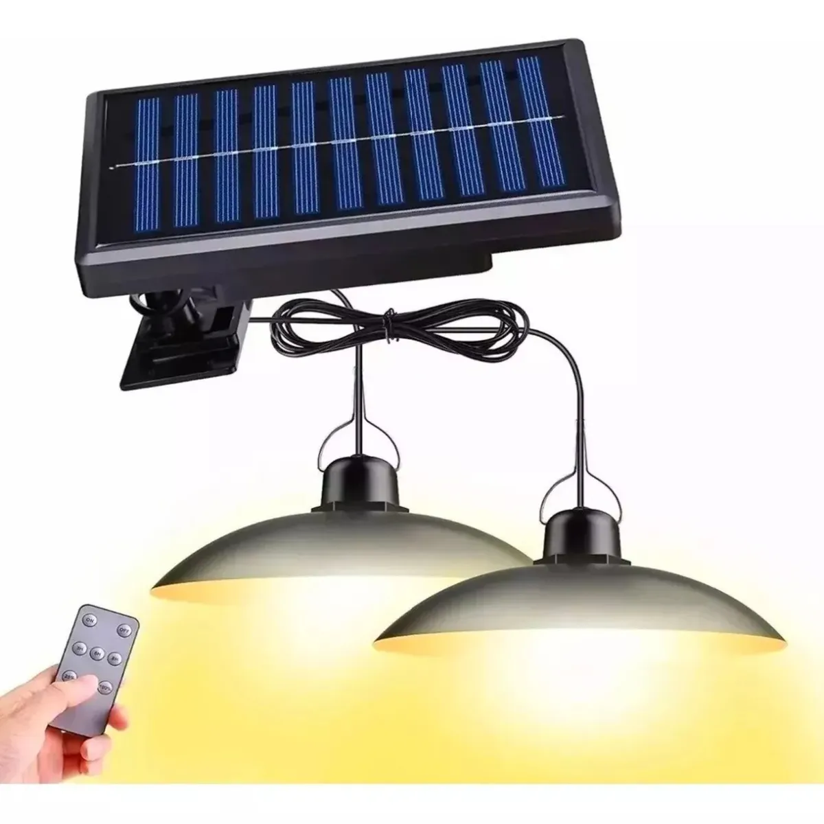 GENERICO - Lampara Doble Solar Led Colgante 240w Plafon  Control